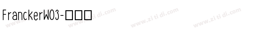 FranckerW03字体转换