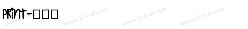 print字体转换
