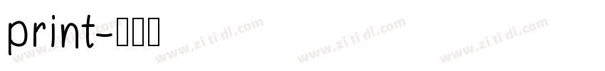 print字体转换