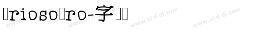 AriosoPro字体转换