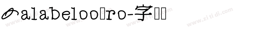 BalabelooPro字体转换