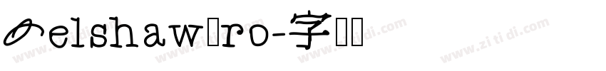 BelshawPro字体转换