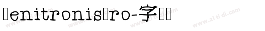 GenitronisPro字体转换