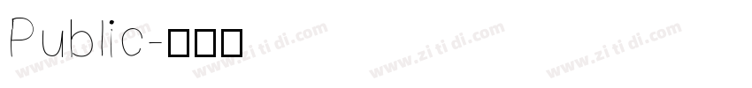 Public字体转换