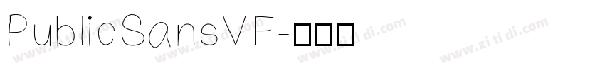 PublicSansVF字体转换