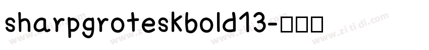 sharpgroteskbold13字体转换