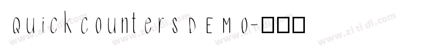 QuickCountersDEMO字体转换