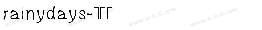 rainydays字体转换