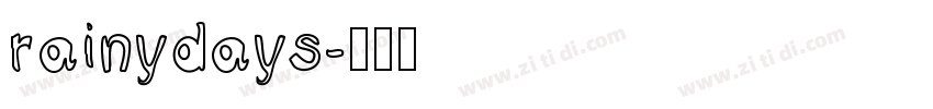 rainydays字体转换