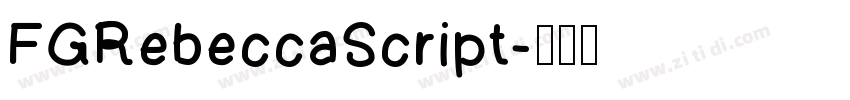 FGRebeccaScript字体转换
