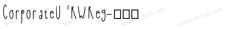 CorporateURWReg字体转换