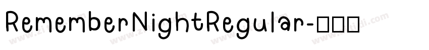RememberNightRegular字体转换