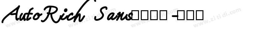 AutoRichSans字体下载字体转换