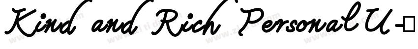 KindandRichPersonalU字体转换