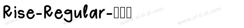 Rise-Regular字体转换