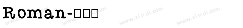 Roman字体转换