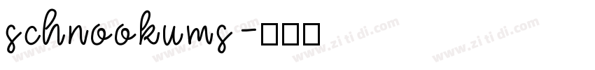 schnookums字体转换