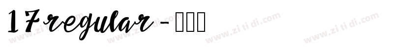 17regular字体转换