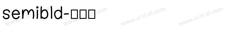semibld字体转换