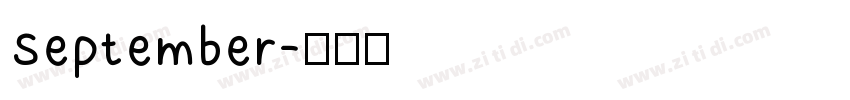 September字体转换