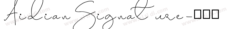 AidianSignature字体转换