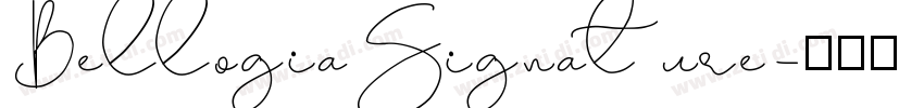 BellogiaSignature字体转换