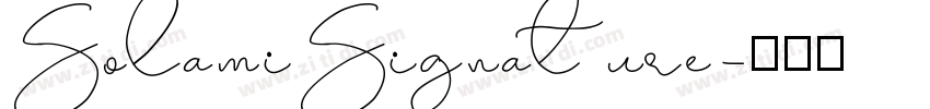 SolamiSignature字体转换