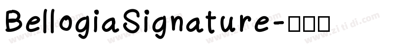 BellogiaSignature字体转换