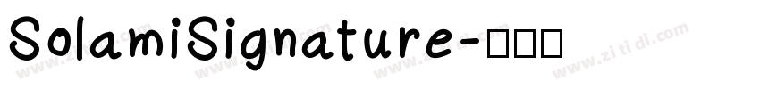 SolamiSignature字体转换