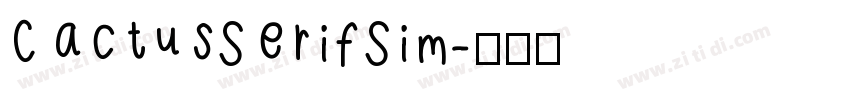 CactusSerifSim字体转换