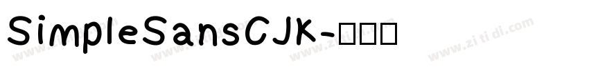 SimpleSansCJK字体转换