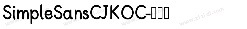 SimpleSansCJKOC字体转换