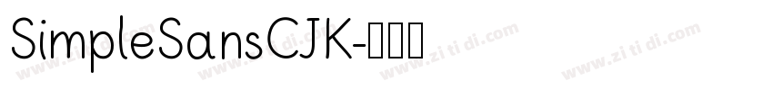 SimpleSansCJK字体转换