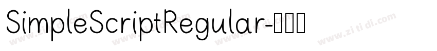 SimpleScriptRegular字体转换