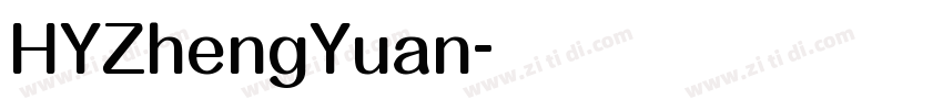 HYZhengYuan字体转换