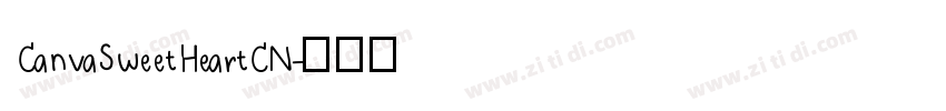 CanvaSweetHeartCN字体转换