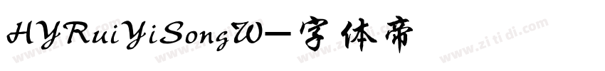 HYRuiYiSongW字体转换