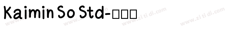 KaiminSoStd字体转换