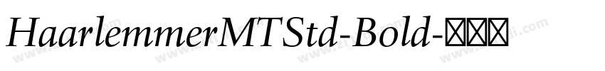 HaarlemmerMTStd-Bold字体转换