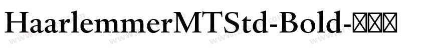 HaarlemmerMTStd-Bold字体转换