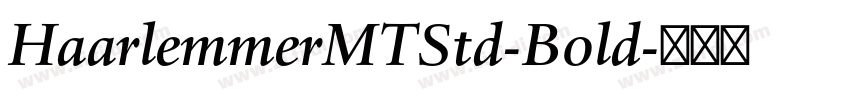 HaarlemmerMTStd-Bold字体转换