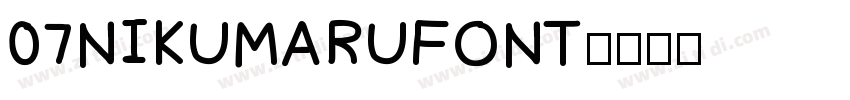 07NIKUMARUFONT字体转换