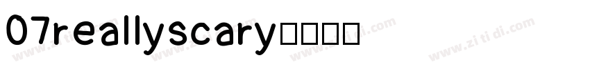 07reallyscary字体转换