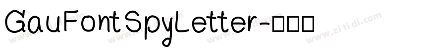 GauFontSpyLetter字体转换
