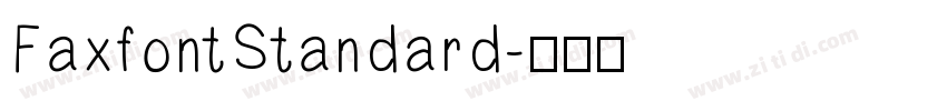 FaxfontStandard字体转换