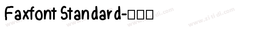 FaxfontStandard字体转换