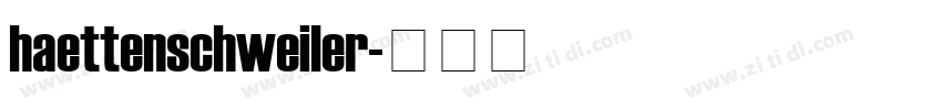haettenschweiler字体转换