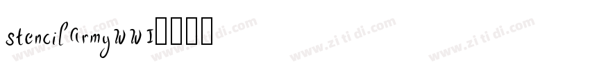 stencilArmyWWI字体转换