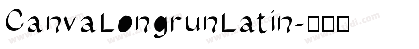 CanvaLongrunLatin字体转换