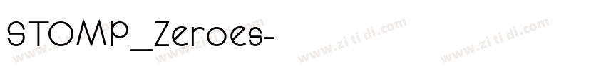 STOMP_Zeroes字体转换